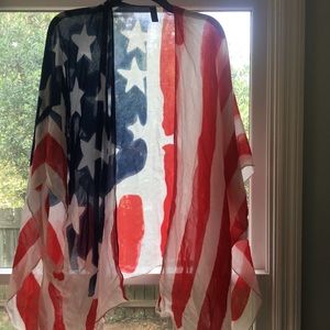 Lane Bryant American Flag Watercolor overpiece